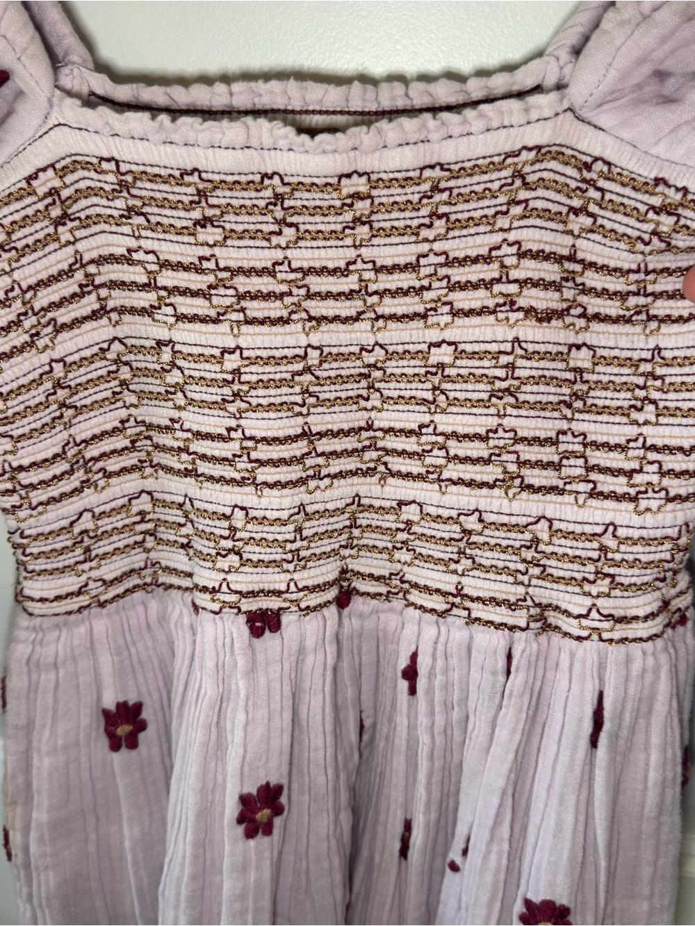 Free People Dahlia Embroidered Maxi Dress in Frost Lavender - Picture 6 of 11